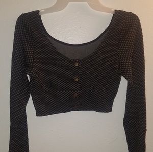 A long sleeve crop top
